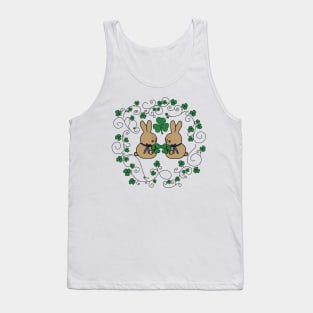 Irish Hare Shamrock St Patricks Day Tank Top